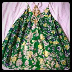 Rebecca Taylor green silk top